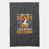 Gruseliges Halloween-Kostenüm Kürbis-Hexen-Design Geschirrtuch (Vertikal)