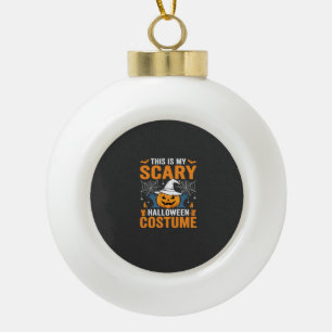 Gruseliges Halloween-Kostenüm Kürbis-Hexen-Design Keramik Kugel-Ornament