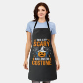 Gruseliges Halloween-Kostenüm Kürbis-Hexen-Design Schürze (Getragen)