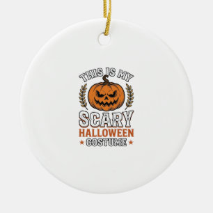 Gruseliges Halloween-Kostenüm Kürbis Vintage Vekto Keramik Ornament