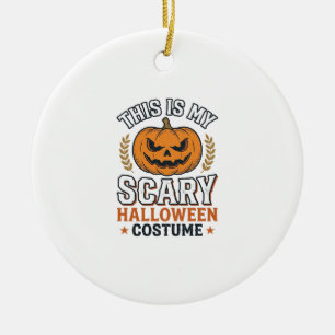 Gruseliges Halloween-Kostenüm Kürbis Vintage Vekto Keramik Ornament