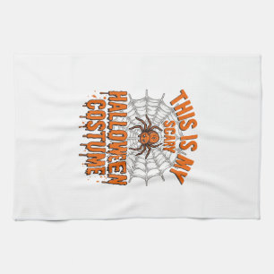 Gruseliges Halloween-Kostenum Spinnennetz Vintage- Geschirrtuch
