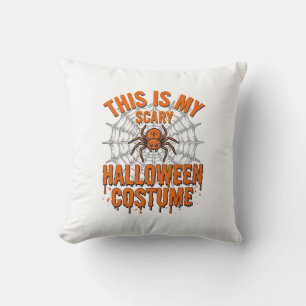 Gruseliges Halloween-Kostenum Spinnennetz Vintage- Kissen