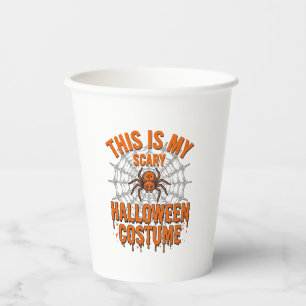 Gruseliges Halloween-Kostenum Spinnennetz Vintage- Pappbecher
