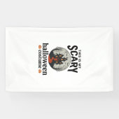 Gruseliges Halloween-Kostenüm Spukhaus Vektor-Desi Banner (Horizontal)