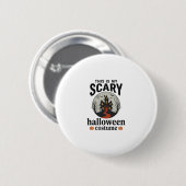 Gruseliges Halloween-Kostenüm Spukhaus Vektor-Desi Button (Vorne & Hinten)