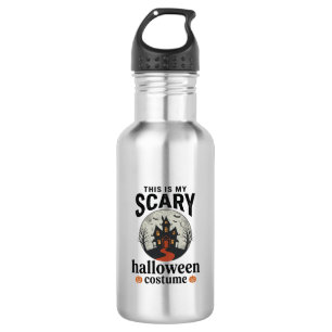 Gruseliges Halloween-Kostenüm Spukhaus Vektor-Desi Edelstahlflasche