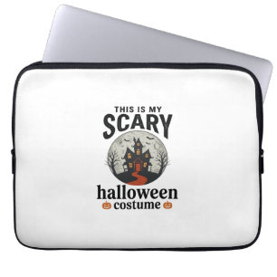 Gruseliges Halloween-Kostenüm Spukhaus Vektor Desi Laptopschutzhülle