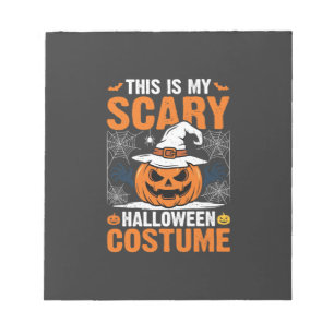 Gruseliges Halloween-Kostüm Kürbis-Hexenhut-Design Notizblock