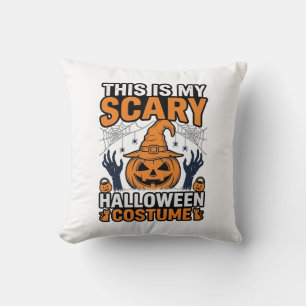 Gruseliges Halloween-Kostüm Kürbis Hexenhut Shirt_ Kissen