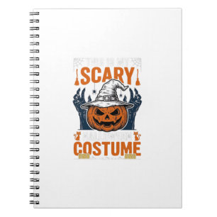 Gruseliges Halloween-Kostüm Kürbis Hexenhut Shirt_ Notizblock