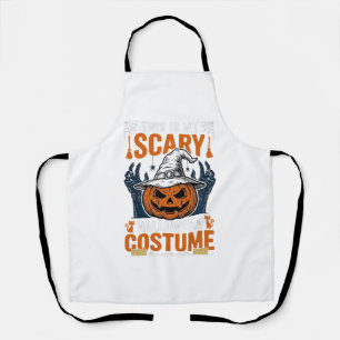 Gruseliges Halloween-Kostüm Kürbis Hexenhut Shirt_ Schürze
