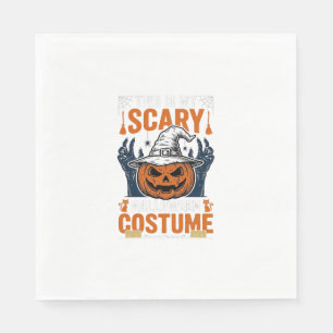 Gruseliges Halloween-Kostüm Kürbis Hexenhut Shirt_ Serviette