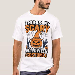 Gruseliges Halloween-Kostüm Kürbis Hexenhut Shirt_ T-Shirt