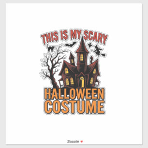 Gruseliges Halloween-Kostüm Spukhaus Vintage-Shirt Aufkleber
