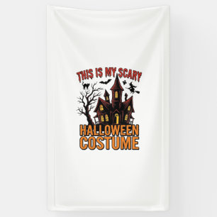 Gruseliges Halloween-Kostüm Spukhaus Vintage-Shirt Banner