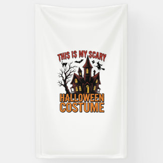 Gruseliges Halloween-Kostüm Spukhaus Vintage-Shirt Banner