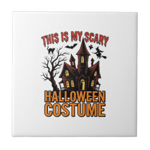 Gruseliges Halloween-Kostüm Spukhaus Vintage-Shirt Fliese