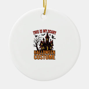 Gruseliges Halloween-Kostüm Spukhaus Vintage-Shirt Keramik Ornament