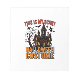 Gruseliges Halloween-Kostüm Spukhaus Vintage-Shirt Notizblock