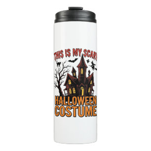 Gruseliges Halloween-Kostüm Spukhaus Vintage-Shirt Thermosbecher