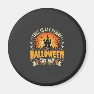 Gruseliges Halloween-Kostüm-Vektordesign Magnet
