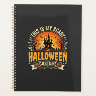Gruseliges Halloween-Kostüm-Vektordesign Planer
