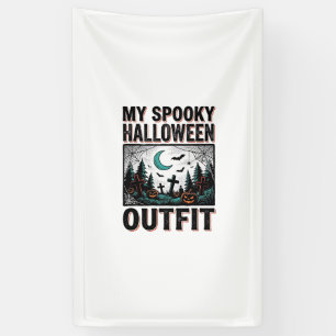 Gruseliges Halloween-Kostüm Vintage-Friedhof-T-Shi Banner