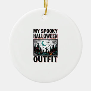 Gruseliges Halloween-Kostüm Vintage-Friedhof-T-Shi Keramik Ornament
