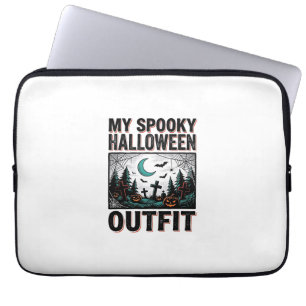 Gruseliges Halloween-Kostüm Vintage-Friedhof-T-Shi Laptopschutzhülle