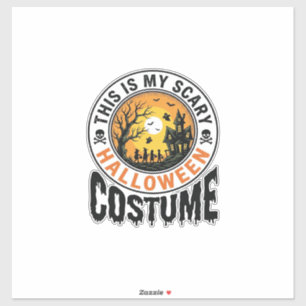 Gruseliges Halloween-Kostüm Vintage Gravur Shirt D Aufkleber