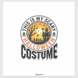 Gruseliges Halloween-Kostüm Vintage Gravur Shirt D Aufkleber
