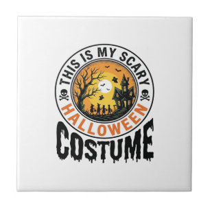Gruseliges Halloween-Kostüm Vintage Gravur Shirt D Fliese
