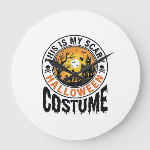 Gruseliges Halloween-Kostüm Vintage Gravur Shirt D Große Wanduhr