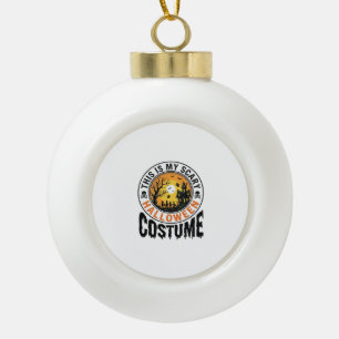Gruseliges Halloween-Kostüm Vintage Gravur Shirt D Keramik Kugel-Ornament