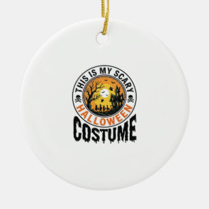 Gruseliges Halloween-Kostüm Vintage Gravur Shirt D Keramik Ornament