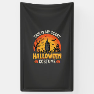 Gruseliges Halloween-Kostüm Vintage-Sonnenuntergan Banner