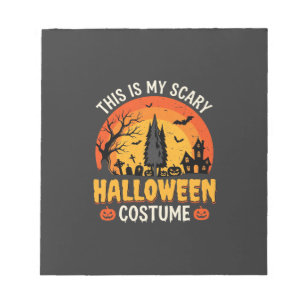 Gruseliges Halloween-Kostüm Vintage-Sonnenuntergan Notizblock
