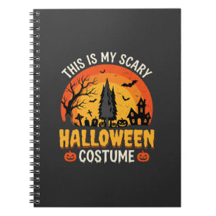 Gruseliges Halloween-Kostüm Vintage-Sonnenuntergan Notizblock