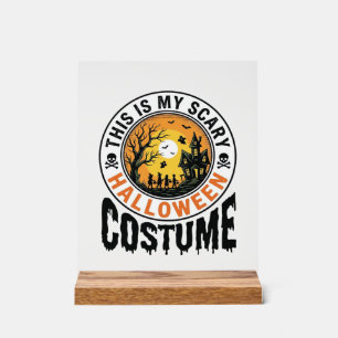Gruseliges Halloween-Kostüm Vintage-Stickerei-Shir Acrylschild