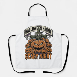 Gruseliges Halloween-Kürbis Vintage-Gravur-Shirt A Schürze
