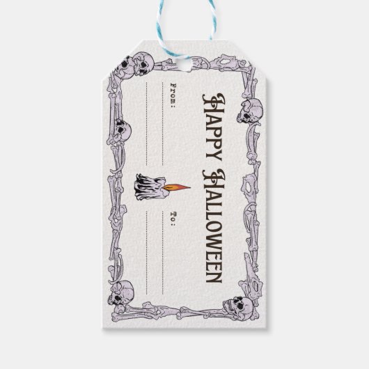Gruseliges Halloween-Leckerli-Label Geschenkanhänger (Vorderseite)