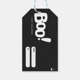 Gruseliges Halloween-Leckerli-Label Geschenkanhänger