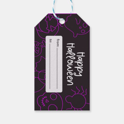 Gruseliges Halloween-Leckerli-Label Geschenkanhänger (Vorderseite)