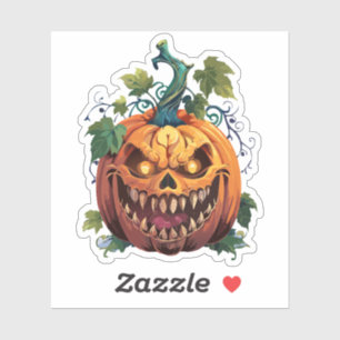 Gruseliges Halloween-Monster Aufkleber