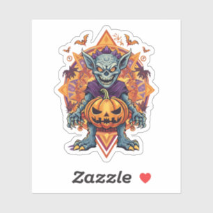 Gruseliges Halloween-Monster Aufkleber