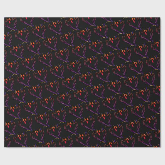 Gruseliges Halloween-Muster-Wrap-Papier Geschenkpapier (Flach)