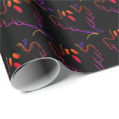Gruseliges Halloween-Muster-Wrap-Papier Geschenkpapier (Rolleneckpunkt)