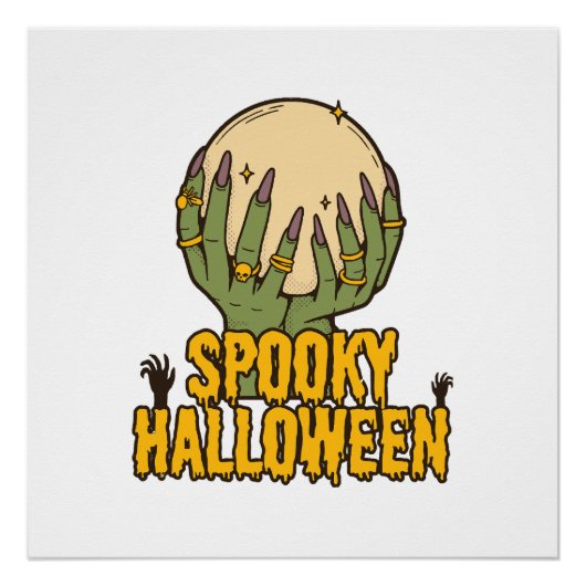 gruseliges Halloween Poster (Vorderseite)