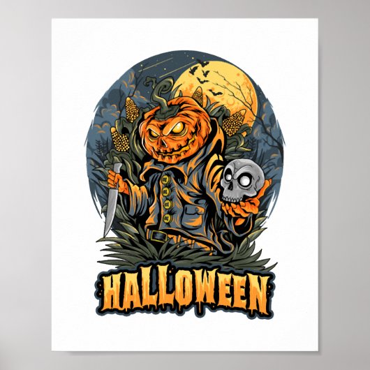 Gruseliges Halloween Poster (Vorne)